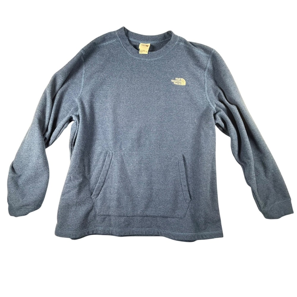 The North Face Pullover Men XL Blue Excellent‎ Waffle Knit Fleece NF0A7UJDHDC